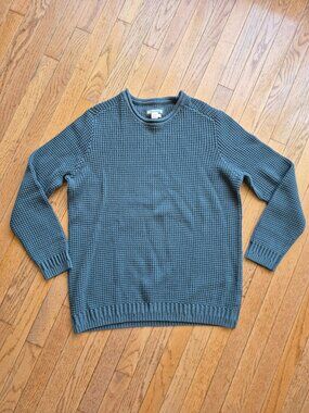 Carbon 2 Cobalt‎ Sweater Mens XL Blue Waffle Knit Roll Neck Heavy Fisherman